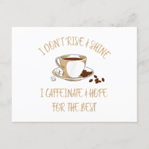 Funny Coffee - Ik stijg niet en schijn niet dat ik Feestdagenkaart