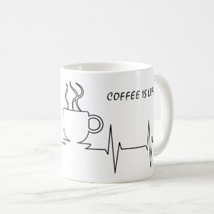 Funny Coffee is Life EKG Koffiemok