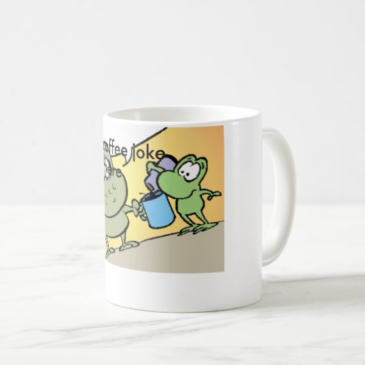 Funny Coffee Joke Cartoon Mok (Voorkant rechts)