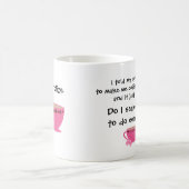 Funny Coffee Jokes Girly Coffee Cup Roze Bow Koffiemok (Center)