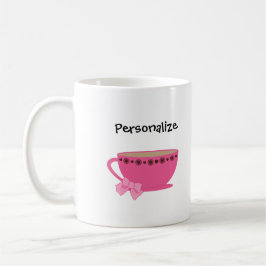 Funny Coffee Jokes Girly Coffee Cup Roze Bow Koffiemok