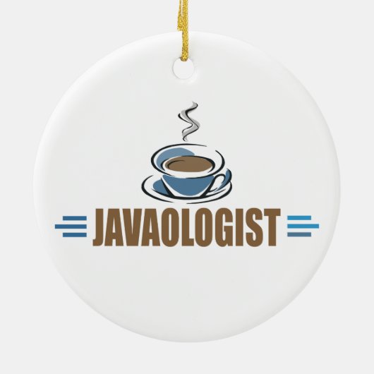 Funny Coffee Keramisch Ornament (Achterkant)