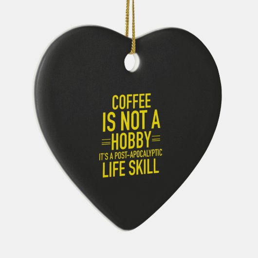 Funny Coffee Keramisch Ornament (Rechts)