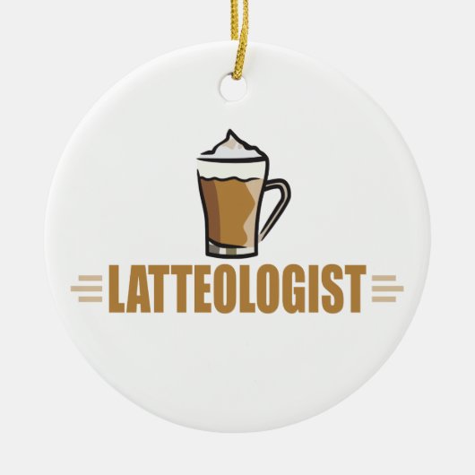 Funny Coffee Latte Keramisch Ornament (Voorkant)
