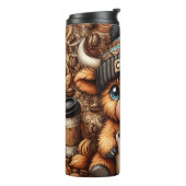 Funny Coffee Lover Cow  Thermosbeker (Gedraaid links)