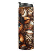 Funny Coffee Lover Cow  Thermosbeker (Geroteerd rechts)