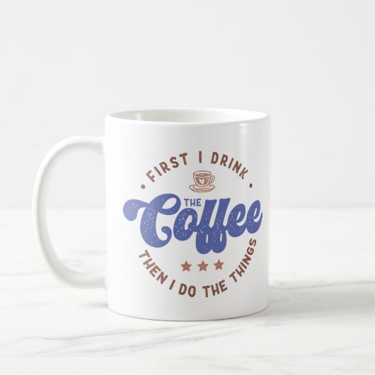 Funny Coffee Lover Gezegde Koffiemok (Links)