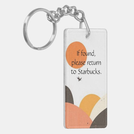 Funny Coffee Lover Keychain (Voorkant Links)