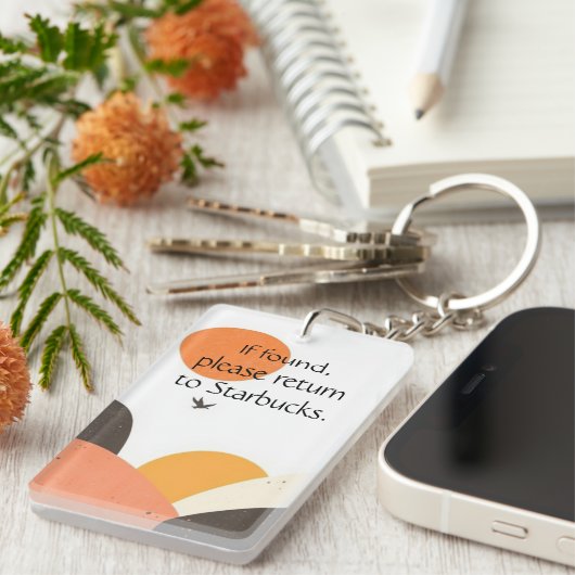 Funny Coffee Lover Keychain (Voorkant Rechts)