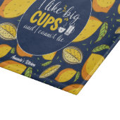 Funny Coffee Lover Pun  Retro Lemon Patroon Snijplank (Hoek)