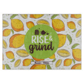 Funny Coffee Lover Quote Lemon Pattern Snijplank (Voorkant)