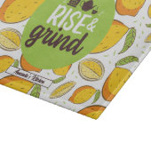 Funny Coffee Lover Quote  Lemon Pattern Snijplank (Hoek)