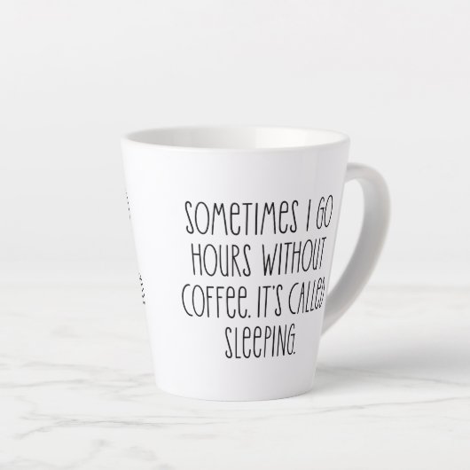 Funny Coffee Lovers Sarcastic Typography Quote Latte Mok (Rechterhoek)