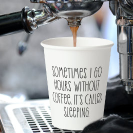 Funny Coffee Lovers Sarcastic Typography Quote Papieren Bekers