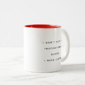 Funny Coffee Loves Quote Mug Tweekleurige Koffiemok (Voorkant rechts)
