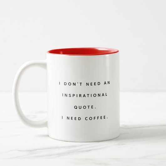 Funny Coffee Loves Quote Mug Tweekleurige Koffiemok (Links)