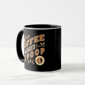 Funny Coffee maakt me poop Mok (Voorkant links)