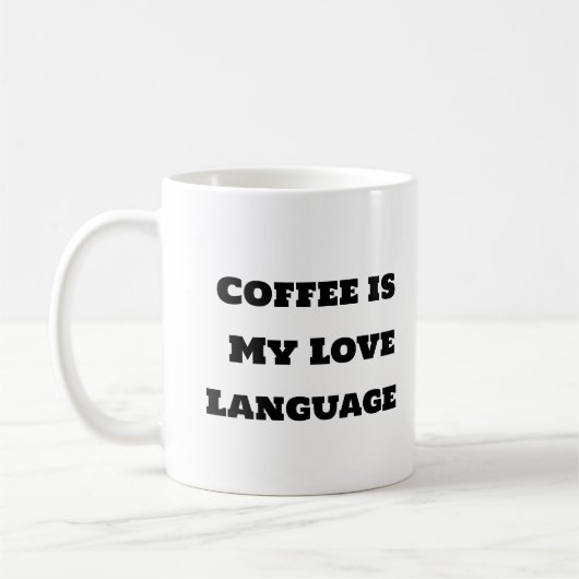 Funny Coffee Mok - Coffee Love Language (Links)