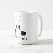 Funny Coffee Mok Curiosity Eyes - Smile (Voorkant rechts)