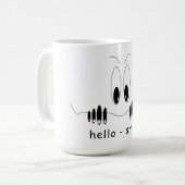 Funny Coffee Mok Curiosity Eyes - Smile (Voorkant links)