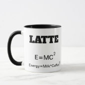 Funny Coffee Mok een wetenschapspun E=MC2. (Links)