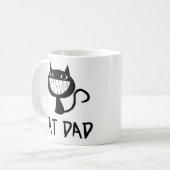 Funny Coffee Mok Gift - Cat Dad - Coffee Lover Mok (Voorkant links)