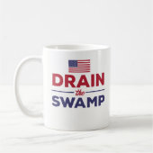 Funny Coffee Mok Gift - Drain the Swamp - Vlag (Links)