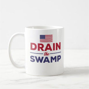 Funny Coffee Mok Gift - Drain the Swamp - Vlag