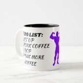 FUNNY COFFEE MOK, KOFFIE OM MOK VAN LIJST TE DOEN (Voorkant links)