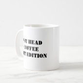 Funny Coffee Mok - koffiepot hoofd (Voorkant links)