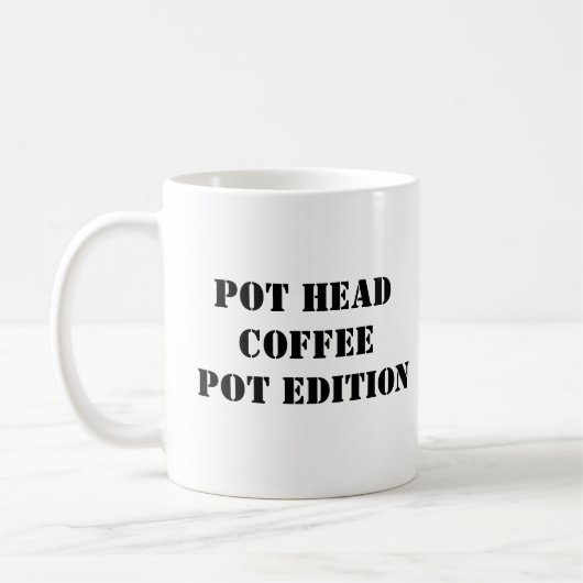 Funny Coffee Mok - koffiepot hoofd (Links)