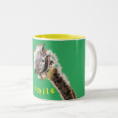 Funny Coffee Mok met Happy Ostrich - glimlach (Voorkant rechts)