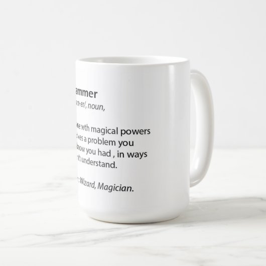 Funny coffee mok - Programmeerdefinitie - quote (Voorkant rechts)