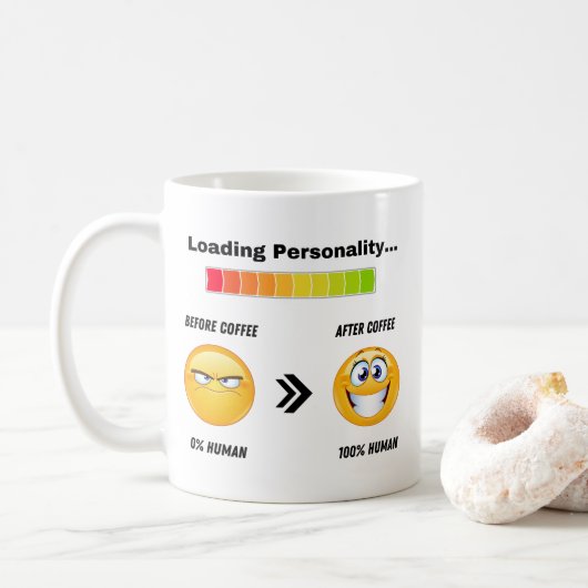 Funny Coffee mok voor koffieliefhebbers (Met donut)