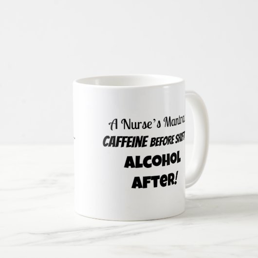 Funny Coffee Mok voor verpleegkundigen (Voorkant rechts)