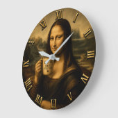Funny Coffee Mona Lisa Grote Klok (Hoek)