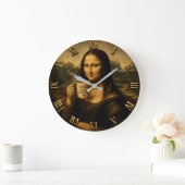 Funny Coffee Mona Lisa Grote Klok (Huis)
