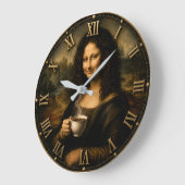 Funny Coffee Mona Lisa Grote Klok (Hoek)