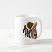 Funny Coffee Mug First Coffee Then Reality Koffiemok (Voorkant rechts)
