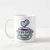 Funny Coffee Mug First Coffee Then Reality Koffiemok (Links)