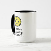 Funny coffee mug for pickleball player mok (Voorkant links)