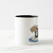Funny Coffee Mugs: Beste vrienden Forever Tweekleurige Koffiemok (Center)