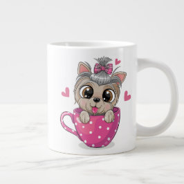 Funny Coffee Mugs - Jumbo Mok - Cute Dog Art Gift