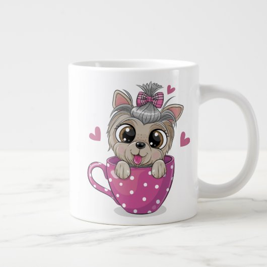 Funny Coffee Mugs - Jumbo Mok - Cute Dog Art Gift (Rechts)