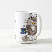 Funny Coffee Mugs - Sleepy Owl Wke Up Mok - Gifts (Voorkant rechts)