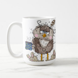 Funny Coffee Mugs - Sleepy Owl Wke Up Mok - Gifts