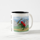 Funny Coffee Mugs: Werkster Tweekleurige Koffiemok (Voorkant rechts)