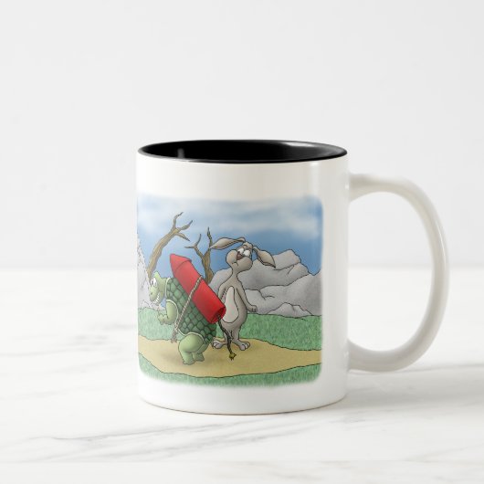 Funny Coffee Mugs: Werkster Tweekleurige Koffiemok (Rechts)