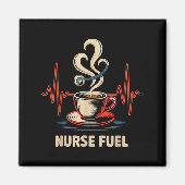 Funny Coffee Nurse Ekg Nurses Energy Caffeine Love Magneet (Voorkant)