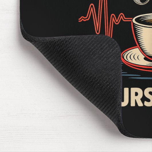 Funny Coffee Nurse Ekg Nurses Energy Caffeine Love Muismat (Hoek)